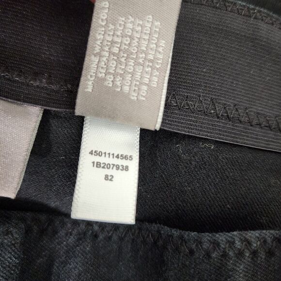 Chico's So Slimming Women Jean Sz 1 Medium 8 Stretch Black Denim Skinny Mid Rise - Picture 8 of 8